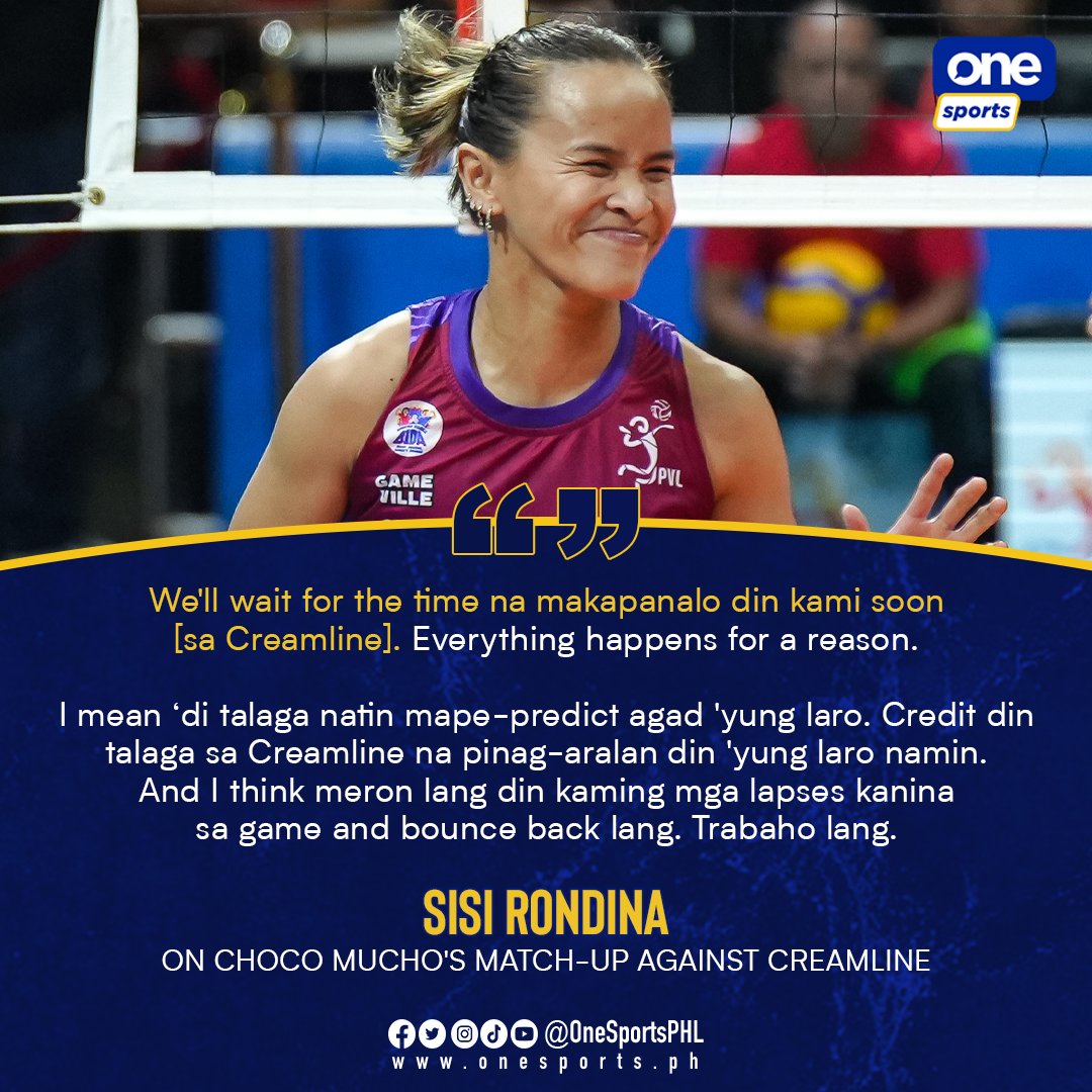 Despite Choco Mucho's straight-set loss against Creamline, Sisi Rondina credits the Cool Smashers' good game performance and is still optimistic that the Flying Titans will nab a win soon against their sister team.

#PVLonOneSports #TheHeartOfVolleyball