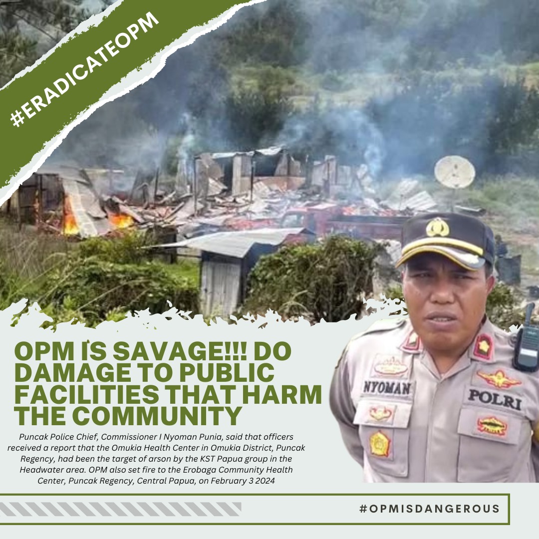 OPM is savage! do damage to public facilities that harm innocent.

#Papua #PapuaIndonesia #FreePapuaOrganizationisTerrorist #OPMisDangerous #NativePapuan #HumanRights.