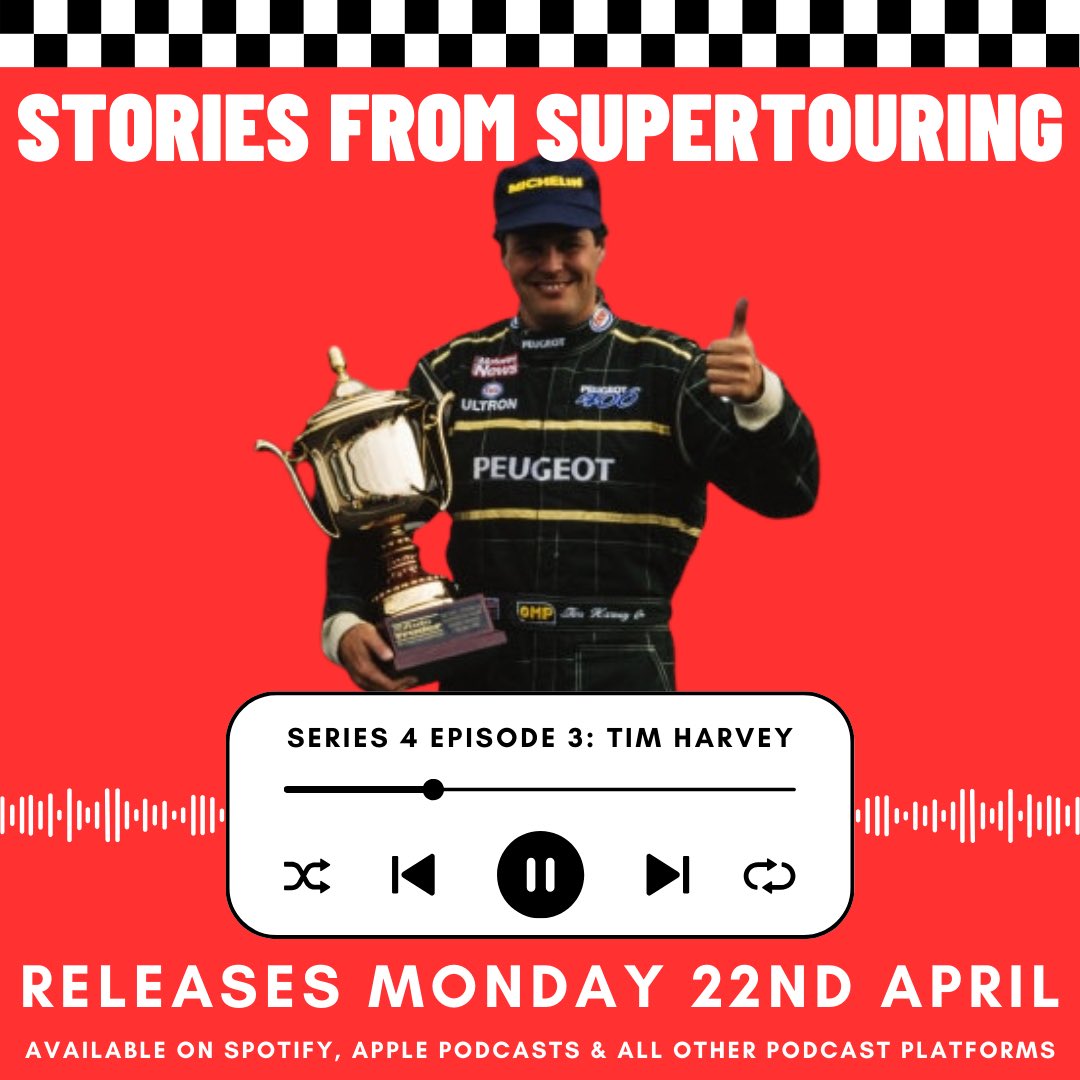 On Monday’s episode of @SuperTouringPod is another #BTCC legend… 1992 BTCC Champion @timharvey7 drops into the #STP studios for a chat about all things Super Touring! Subscribe for free on Apple Podcasts, Spotify and all other podcast platforms now!
