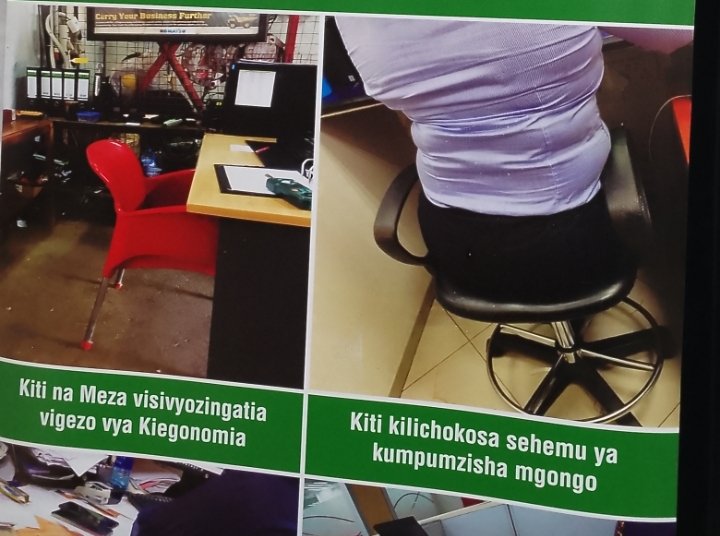 Je unafahamu kuwa kiti unachokalia ofisini kinaweza kuwa chanzo cha ulemavu wako au taa unazotumia zinaweza kuwa chanzo cha upofu wako🤔✍️"...Wakala wa USALAMA na AFYA MAHALI pa kazi (OSHA).
#tefnaosha
#mafunzo
#usalamanaafyamahalipakaI