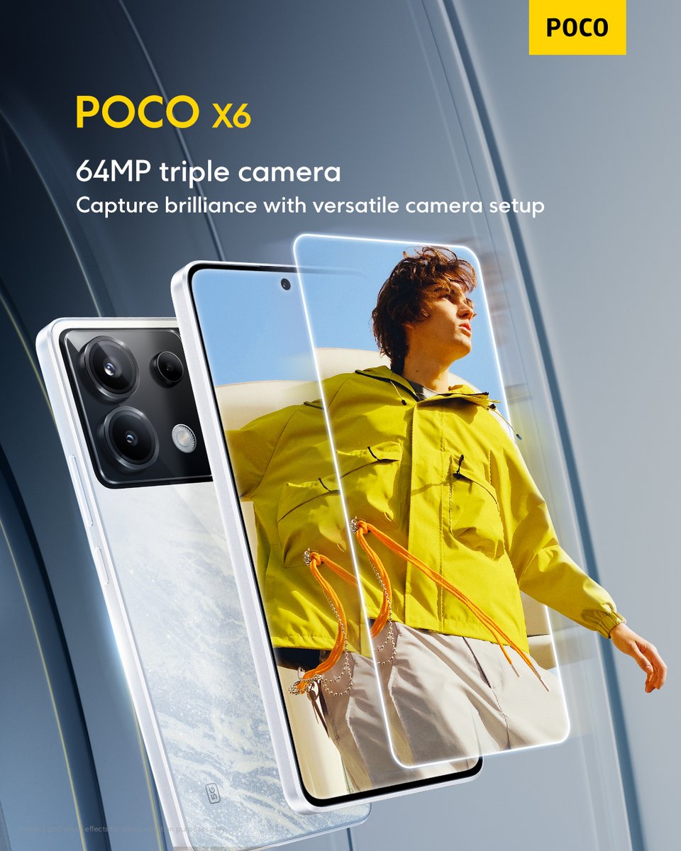 With the #POCOX6's advanced 64MP triple camera system, every photo tells a story, vividly preserving your memories with clarity and precision.
