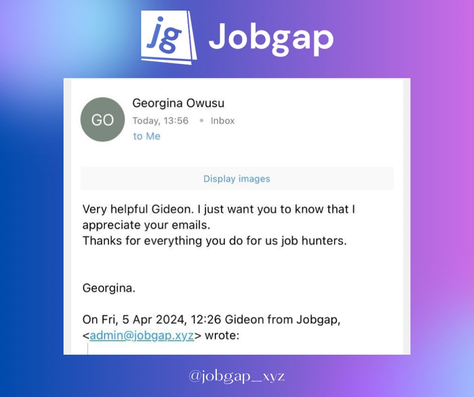 Jobgap_xyz's tweet image. The emails we receive.  🫶🥹

#reviews #testimonial #jobgap