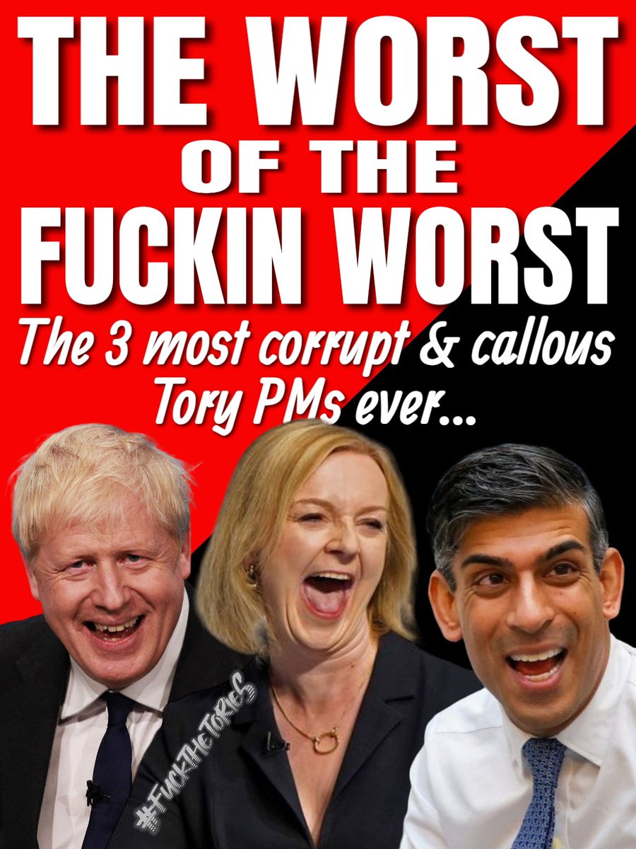 Good morning all ye Tory hating rebels 😉 It's scandal after scandal with this calamitous clan of contemptuous Tory cunts...🤨 Just name the date @RishiSunak #EnoughIsEnough #ToriesOut652 #GeneralElectionNow #FuckTheTories