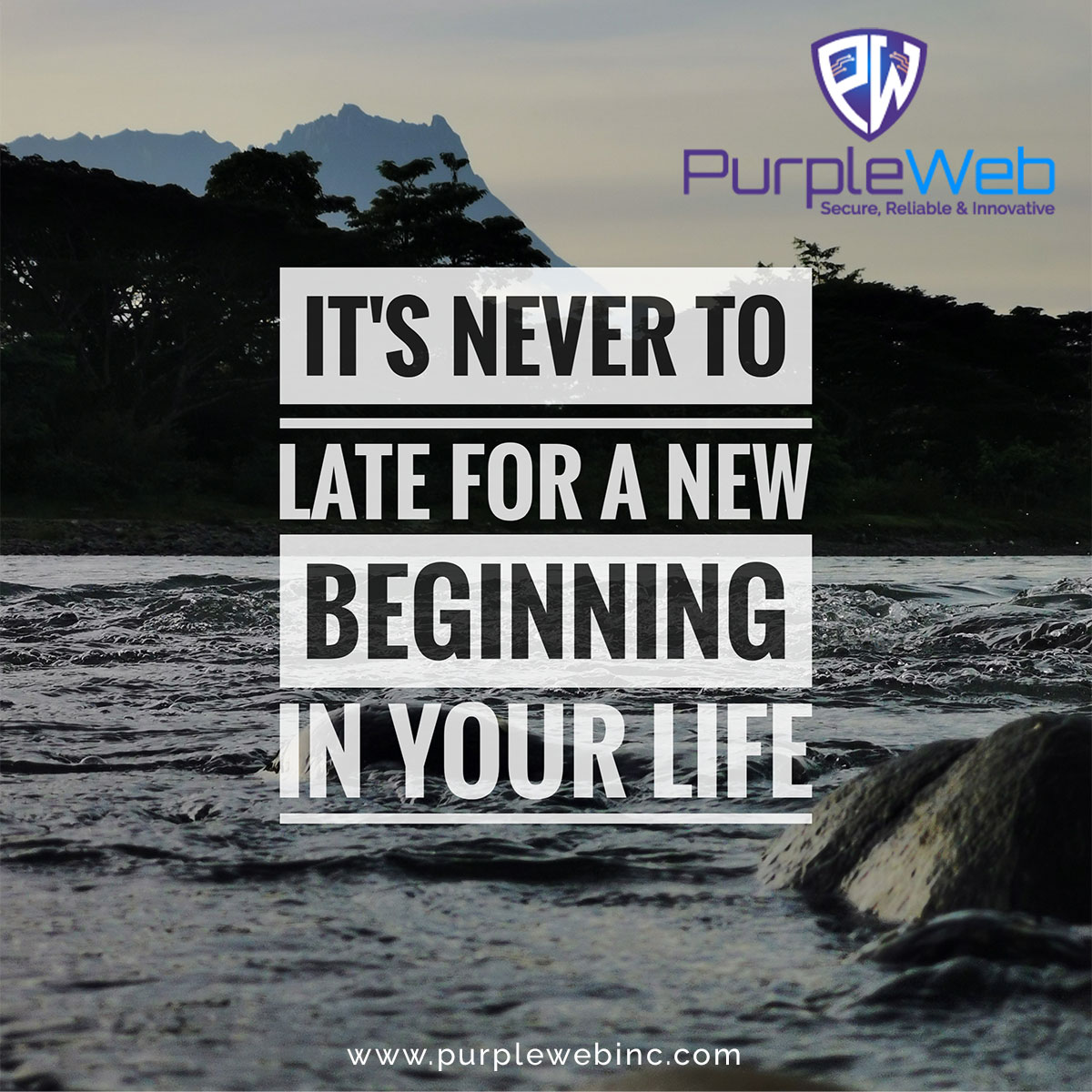 IT'S NEVER TO LATE FOR A NEW BEGINNING IN YOUR LIFE

#purpleweb #purplewebinc #cybersecurity #websecurity #webservices #texascity #technology #job #opportunities #business #cyberattacks #enterprisesecurity #customers #motivational #quote #never #new #beginning #life