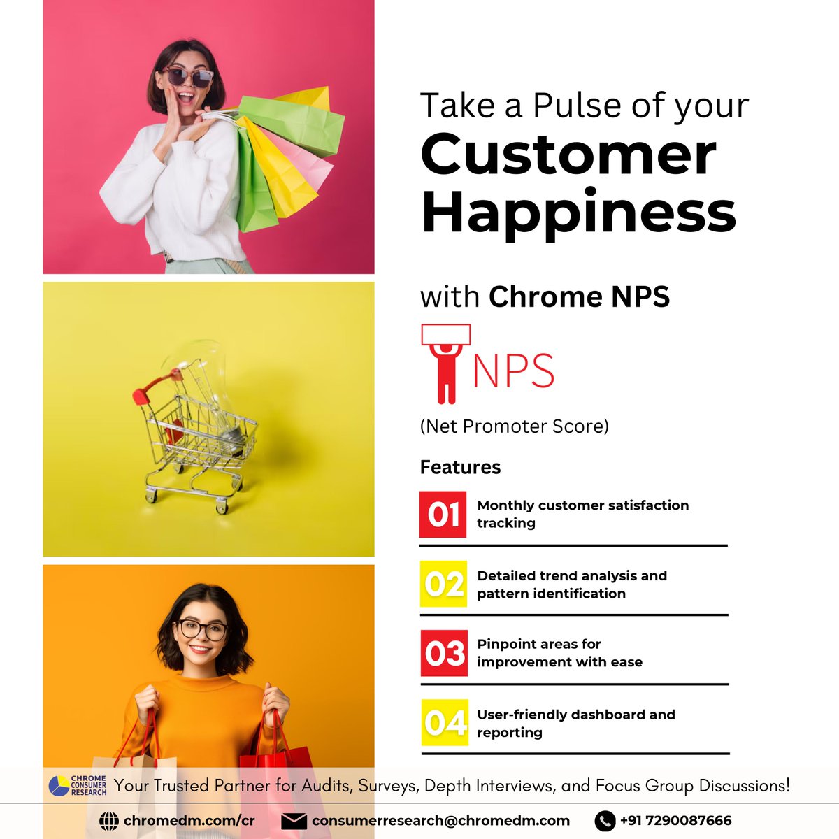 How happy are your customers? Find out with Chrome NPS

📌 For more info, let’s connect - forms.gle/iYtswjmSBb28mJ…
_
#ChromeNPS , #ChromeConsumerResearch , #consumer , #research , #NPS , #researchers , #DataInsights , #data