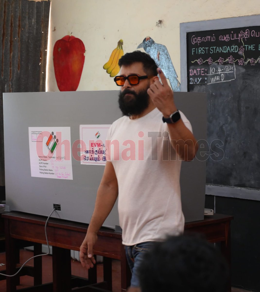 #ChiyaanVikram casted his vote