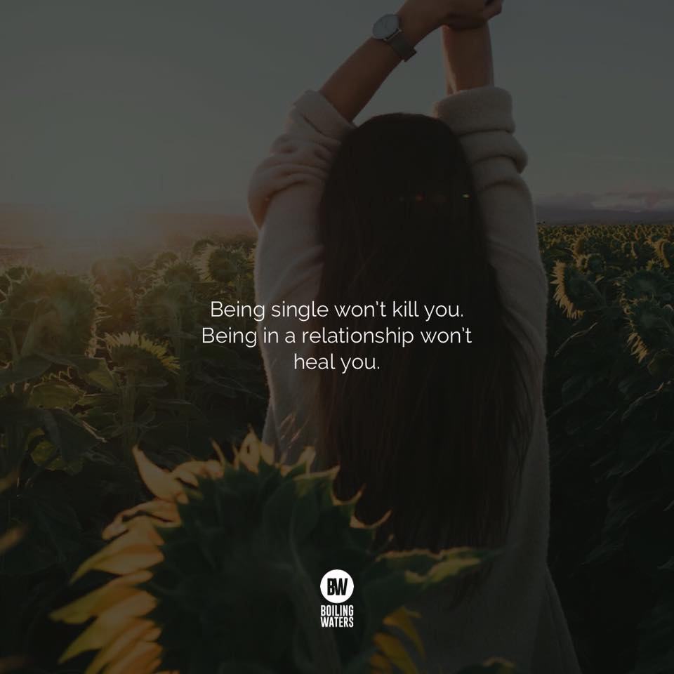 boilingwatersph's tweet photo. Galingan mo muna maging single and be the best version of yourself. Romance is not a cure sa kung ano man ang kulang sayo ngayon. #SinglenessNotASickness https://t.co/mkDTHyQw7E