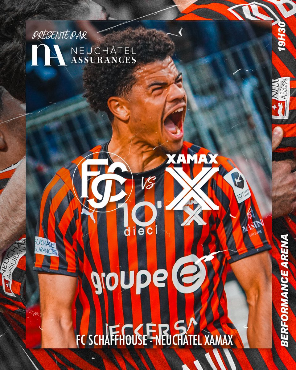 XamaxFCS's tweet photo. 𝗝𝗢𝗨𝗥 𝗗𝗘 𝗠𝗔𝗧𝗖𝗛 ⚽❤️🖤
🆚 FC Schaffhouse
🏟️ Berformance Arena
⌚ 19h30
🏆 30ème journée
#️⃣ #FCSXAM https://t.co/NLWEjGZyOR