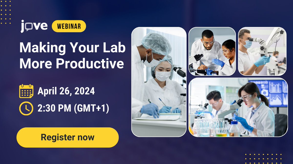 Hey Researchers! 🔬 Boost your lab productivity with our webinar series, 'Making Your Lab More Productive' with Dr. Srimal Garusinghe, Assistant Professor @SE1909. Date and Time: April 26, 2024, at 2:30 PM (GMT+1) 👉 Don't miss out; register here: hubs.ly/Q02tqT640