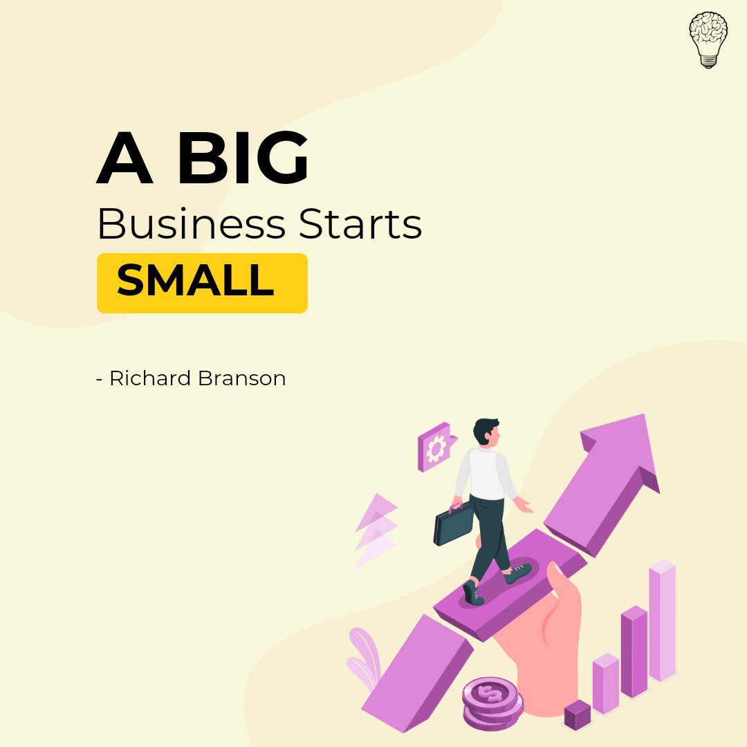 BusinesszBrain's tweet photo. 📌A big Business starts Small.

⚡ Follow  @BusinesszBrain

#businessbrainofficial #businessmind #entrepreneurship #businessbuilding #startups #smallbusiness #startbusiness #quotes #inspiringquotes https://t.co/cHR3sRu0Cb
