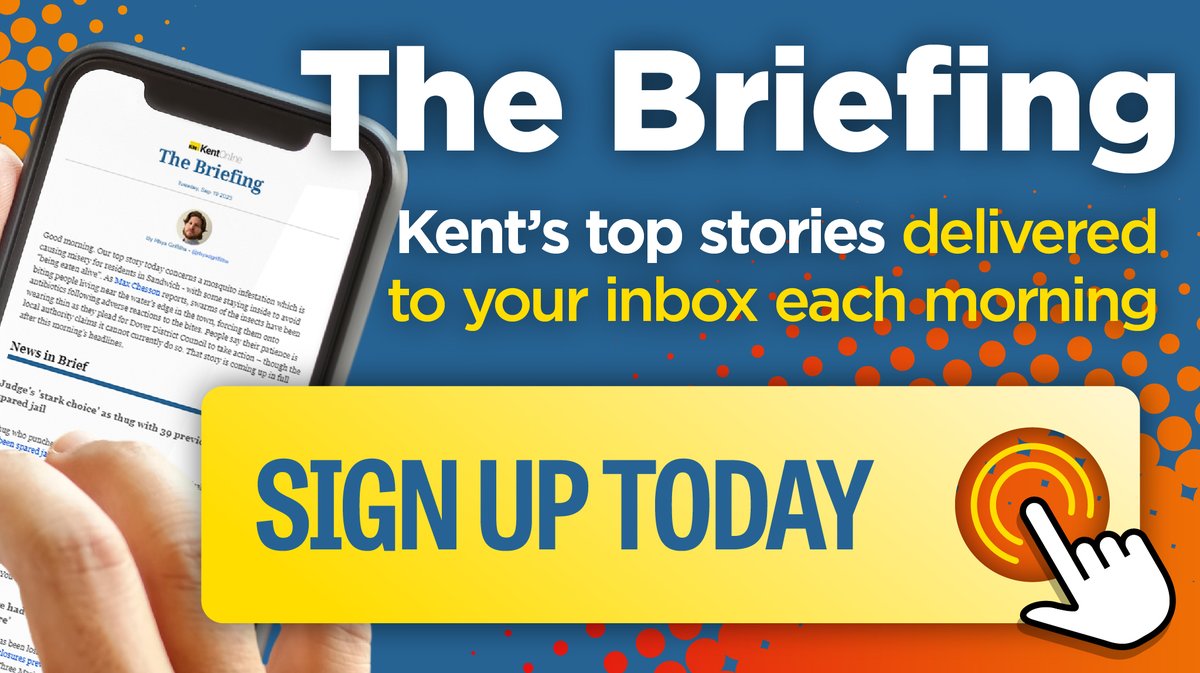 In The Briefing this morning: 🚫Pub bans vaping after diners put off food 🔪Woman wished ex happy birthday before knife attack 🅿️Fury at disabled dad's blue badge fine Sign up here: kentonline.co.uk/newsletters/