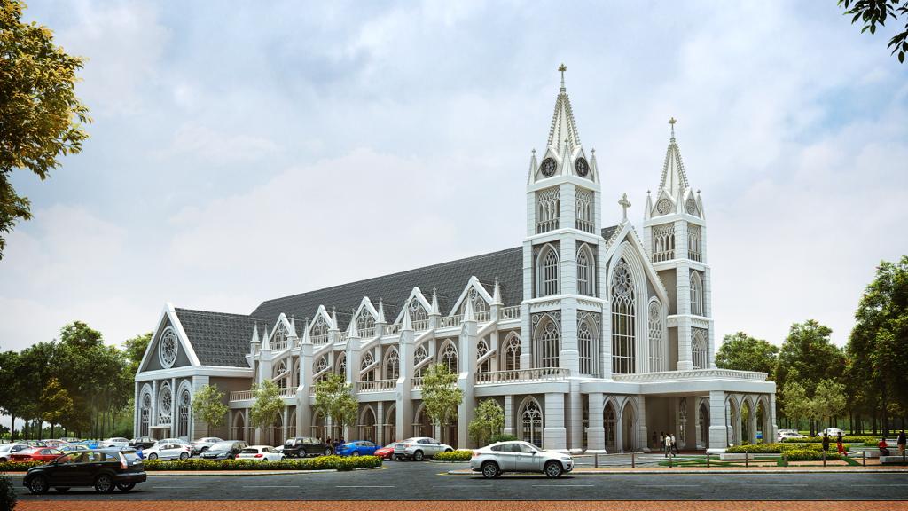 jameschin110's tweet photo. The Gothic architecture of Kuching's new St Peter's Catholic Church will be a prominent tourist attraction once completed. For the previous half-century, I am unaware of any comparable project in Sarawak or Sabah. I was recently given a private tour; it is 80% complete, and the stained glasses are stunning. It was created on-site by two Italian craftsmen.
Another surprising aspect is that they constructed the church without raising the entire cost. They are still collecting donations from the public to complete the project. Congratulations to Fr Vincent, the man behind the entire endeavour.
If you are ever in Kuching next year, I would recommend a visit.