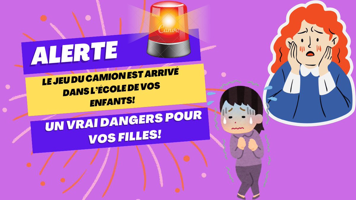 Alerte aux parents🚨 Le jeux du camion est arrivé dans la cour de vos enfants et mets en danger vos filles! Je vous explique tout ici : youtu.be/4OdzZaiMQFA?si…