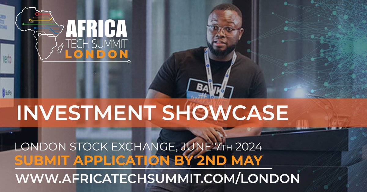 Present your ideas on a global stage! Join us at the Africa Tech Summit London Investment Showcase on June 7th 🇬🇧 and connect with investors and potential partners. Apply here before 2nd May bit.ly/3U6nhRX ATSLDN #AfricaTech