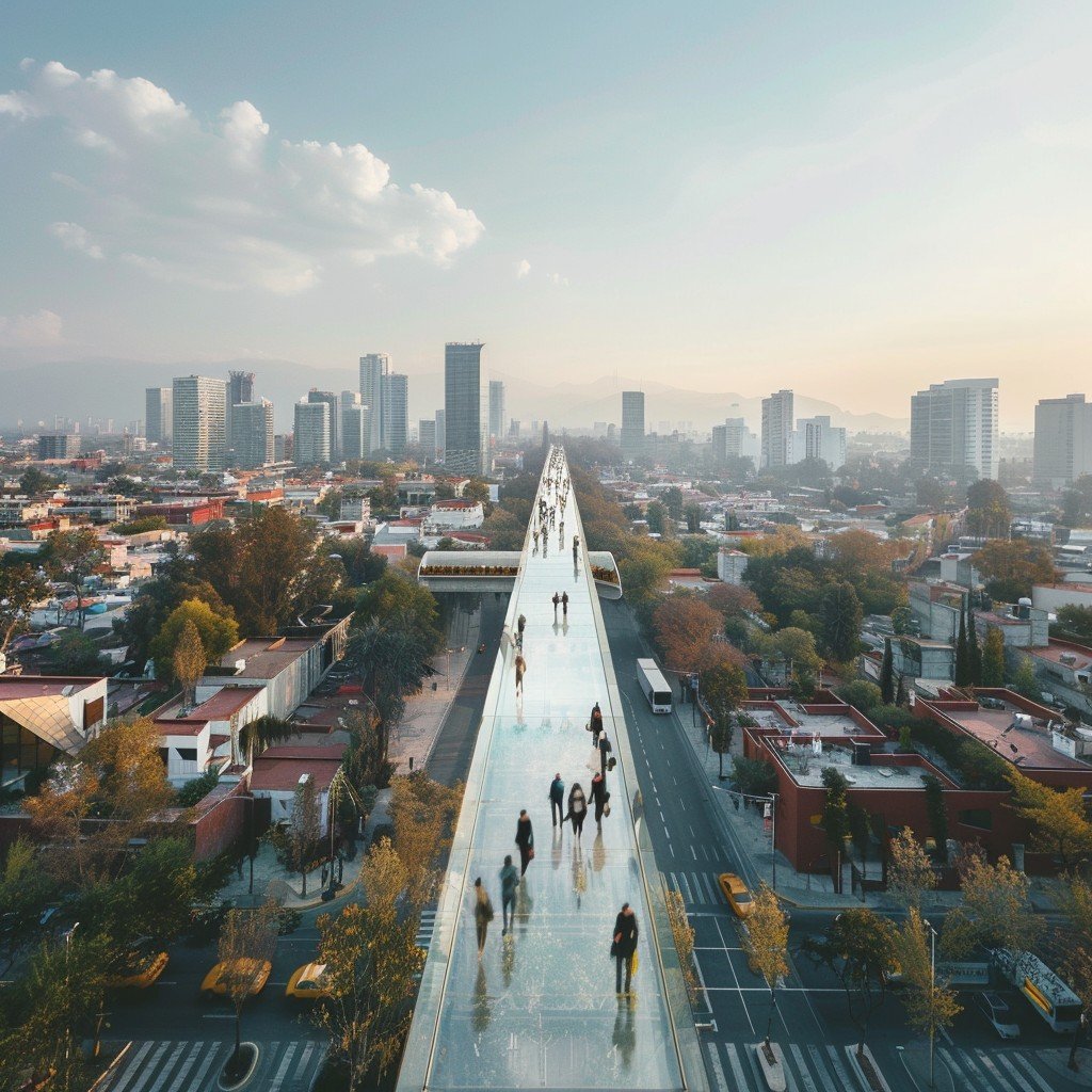 stockcake_com's tweet image. Elevated Walkway View: An elevated walkway offers pedestrians a unique path amid a bustling cityscape at sunset. #cityscape #elevated #walkway #pedestrians #sunset #aiart #aiphoto #stockcake ⬇️ Download and 📝 Prompt 👉 ayr.app/l/UzE3