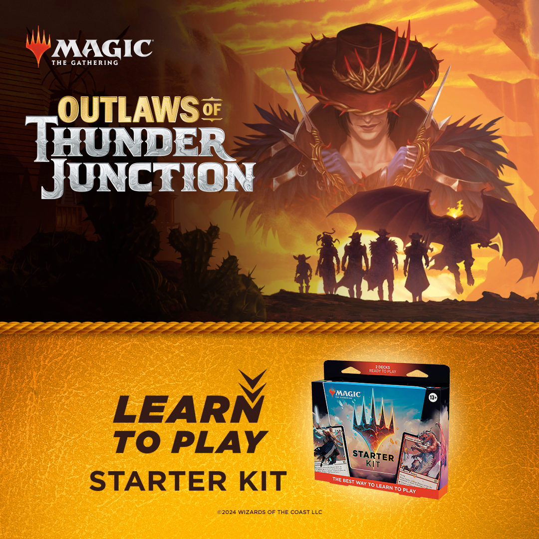 GET THE GANG TOGETHER 🤠 Join Oko’s crew of deadly outlaws with 9 Play Boosters and 30 Land cards to build decks set in the frontier world of Thunder Junction, Magic’s first western-themed setting! 🐎 Out now 👉 game-digital.visitlink.me/WxcKHj