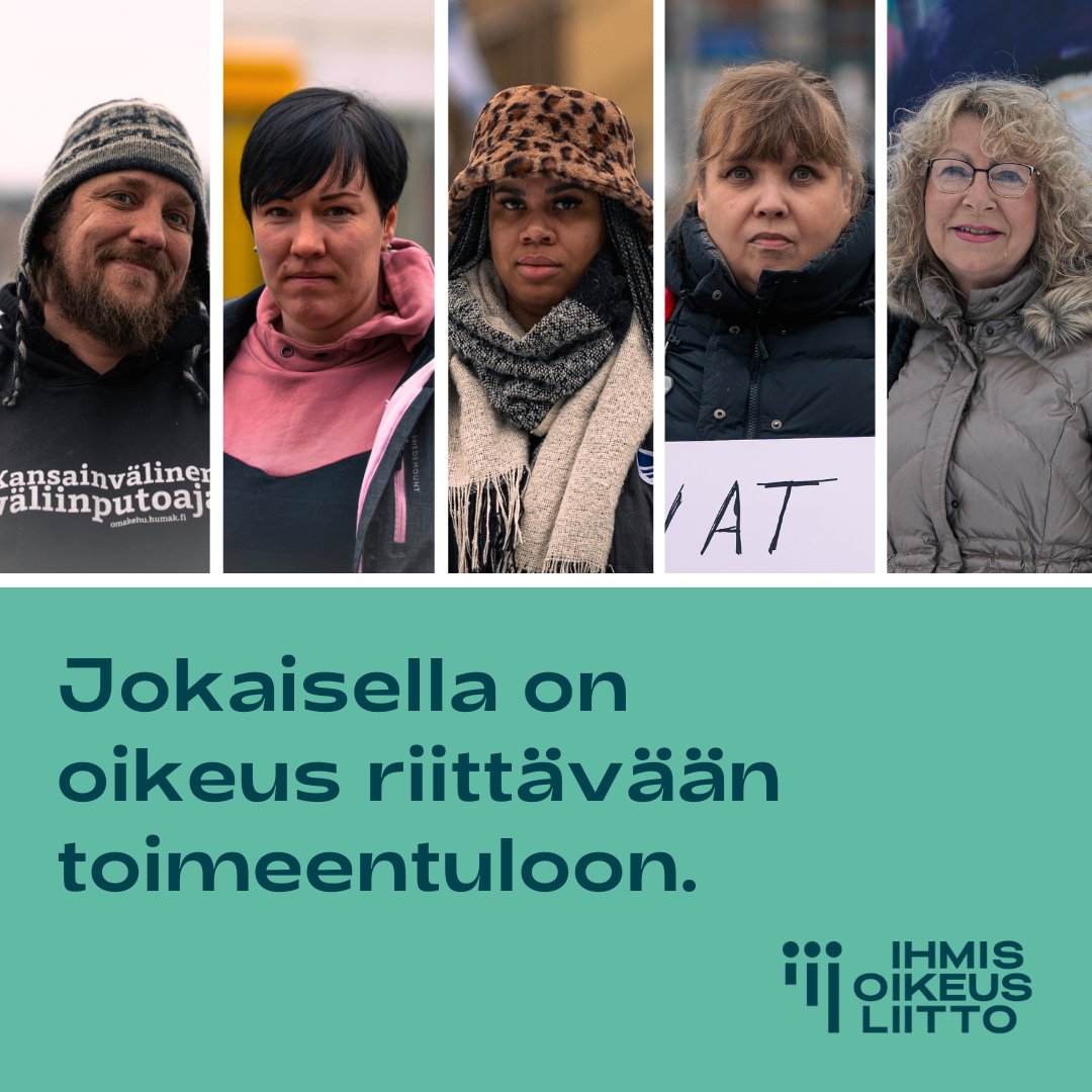 Ensi viikolla puhumme PALJON köyhyydestä! ⚡️

Upeat Pasi, Maria, Amina, Taija ja Virpi #RiittäväToimeentulo -vaikuttajaryhmästämme antavat kasvot köyhyydelle Suomessa. 

Puolustatko kanssamme köyhimpien ihmisten oikeuksia? 👉 Tykkää ja jaa!

#ihmisoikeudet