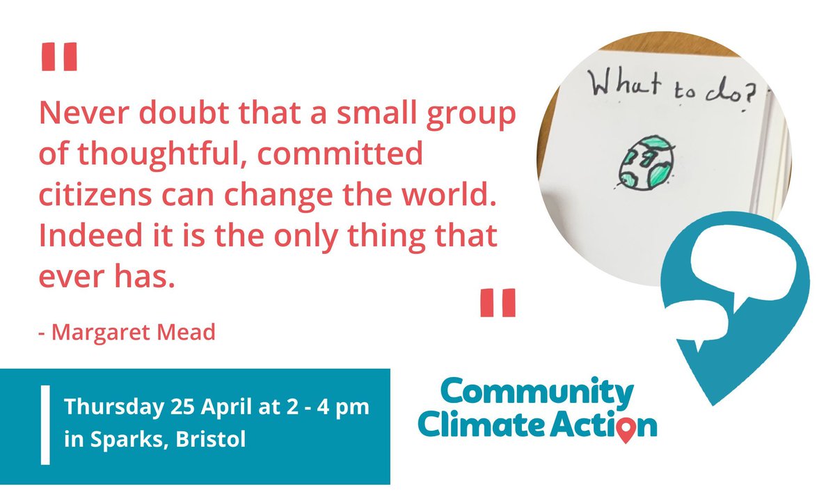 It is with #CommunityClimateAction that change happens. Join us next week to celebrate new community #ClimateAction plans from some of #Bristol's communities and get involved in bringing the plans to life. buff.ly/3TNdS1q