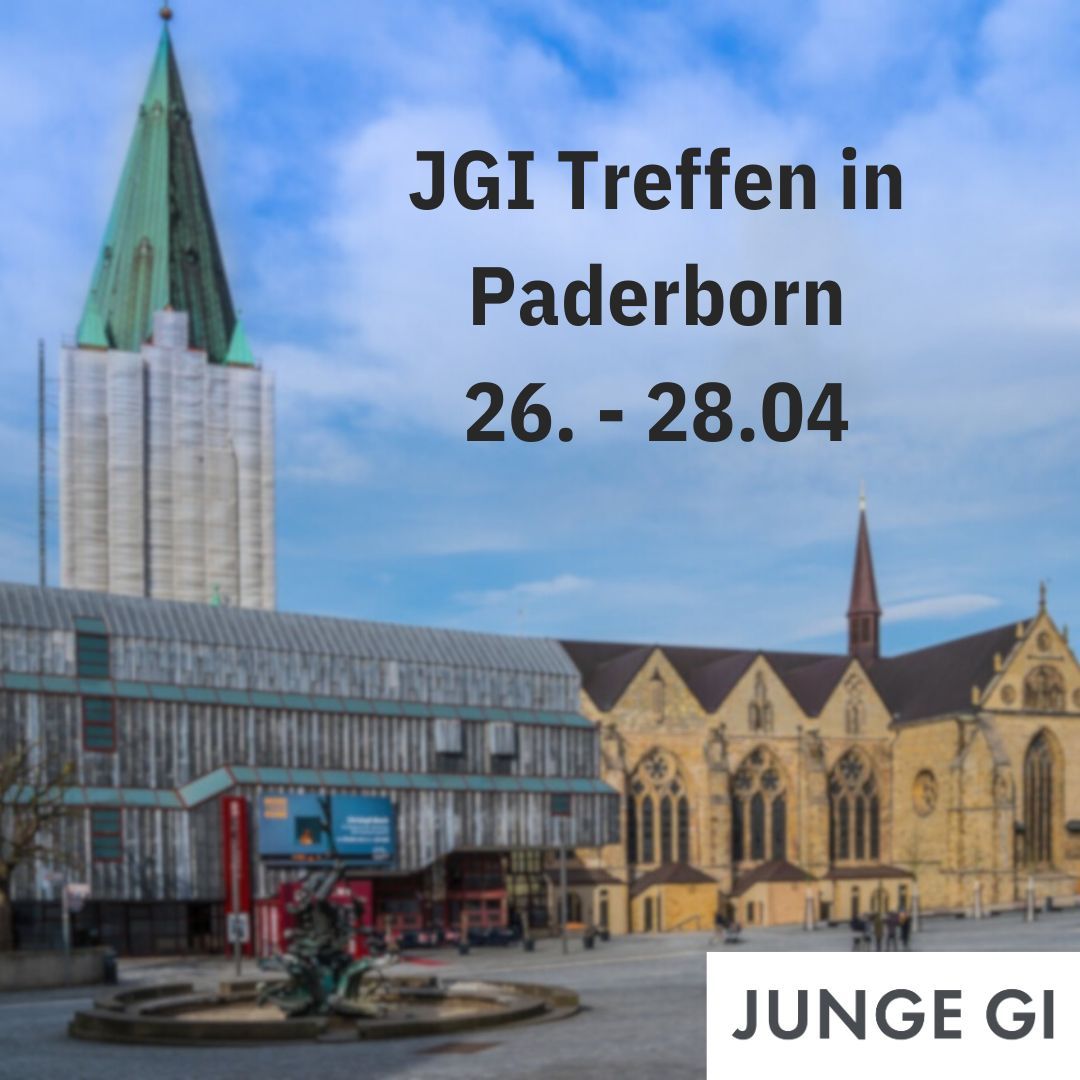 Treffen der #JungeGI #Hochschulgruppen in #Paderborn 🥳 

Es ist wieder soweit, vom 26.4.-28.4.2024 findet das nächste bundesweite Treffen der Jungen GI an der Universität Paderborn statt! 
Wir werden das Treffen auch in unserer Instagram Story dokumentieren.
#WirsindInformatik