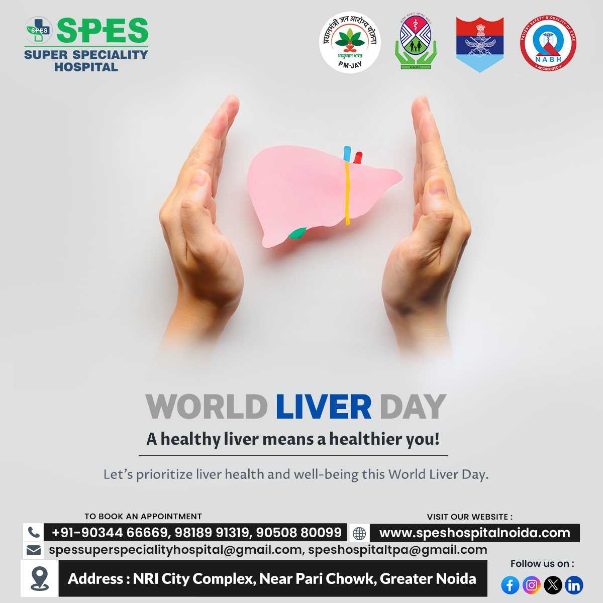 World Liver Day

A healthy liver means a healthier you!🩺

Let's prioritize liver health and well-being this World Liver Day.

#worldliverday #healthy #liver #health #spes #superspecialityhospital #hospital #citycomplex #parichowk #greaternoida #noida