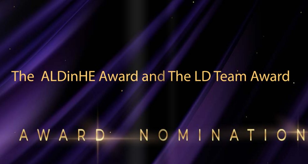 📢Nominate a colleague or team for the ALDinHE Awards! A 300-word application is required. The deadline for nominations is TODAY 19 April 2024. The winner will be announced at the #ALDcon24 conference dinner. Visit: shorturl.at/fCEG0 for more information and to apply.