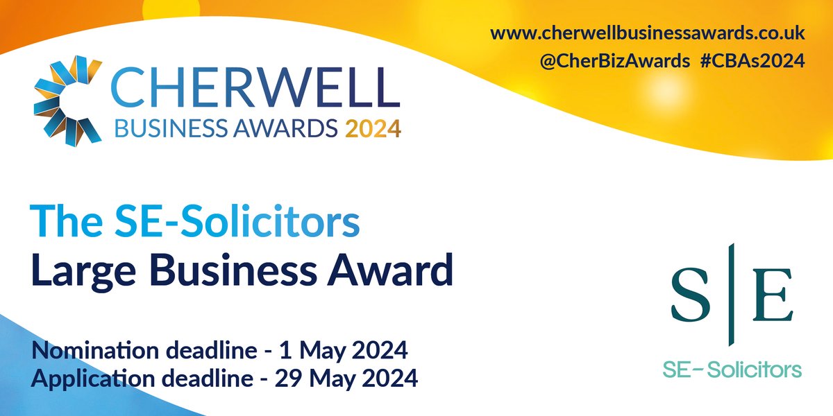 Has a Large Business in impressed you recently? Not only for their strategy & vision but their commitment to staff, the local community & local job creation? Nominate them or apply for the SE-Solicitors Large Business Award in the #CBAs2024 ⬇️ tinyurl.com/2r9yr746