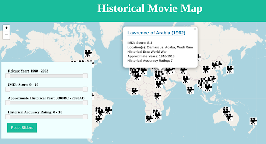 cadcorp's tweet photo. For this #FridayMapFun, see where some of the most well known historical movies were set in the 'Historical Movie Map'. You can even filter the movies shown on the map by historical accuracy https://t.co/bXjSChQpuA https://t.co/9ZjFniawf4