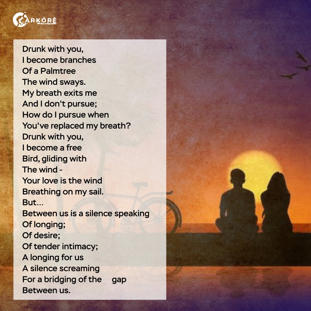 Through the lens of nature's wonders, Korede Teriba speaks about love, longing, and the unspoken connections that bind us in his poem.

#poetrycommunity #lovepoetry #poetrytwitter #WritingCommmunity #poetrylovers