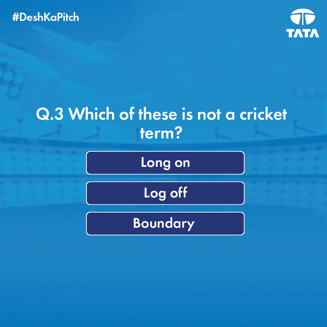 Are you the biggest #TataIPL fan? This could be a breeze for you. Share your answers with us in the comments below and you could win* cool #TataIPL merchandise​

#ThisIsTata #TataIPL2024  ​
​
Rules: ​
1. Make sure you follow and tag @tatacompanies  ​
2. Share your answer in