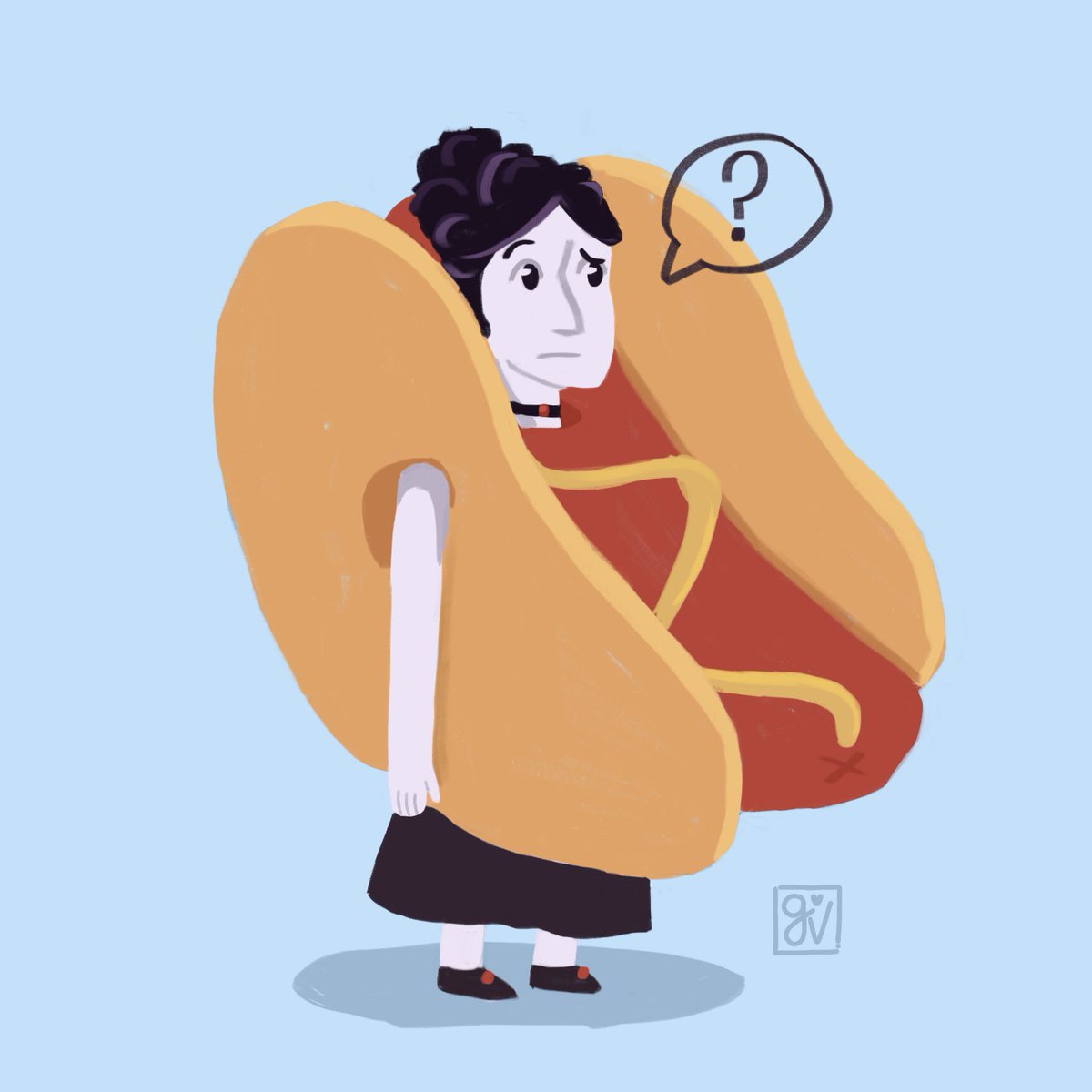 Was a hotdog, isn’t it? Laudna with a hotdog costume 🖤 #CriticalRole #CriticalRoleSpoilers