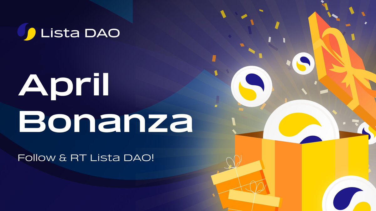 APRIL BONANZA GIVEAWAY! 💰

Our April Bonanza campaign, powered by <a href="/Galxe/">Galxe</a>, is going live tonight! Don't miss out as there is a total prize pool of $500 to be won!💰

Take part here!👇
app.galxe.com/quest/ListaDAO…