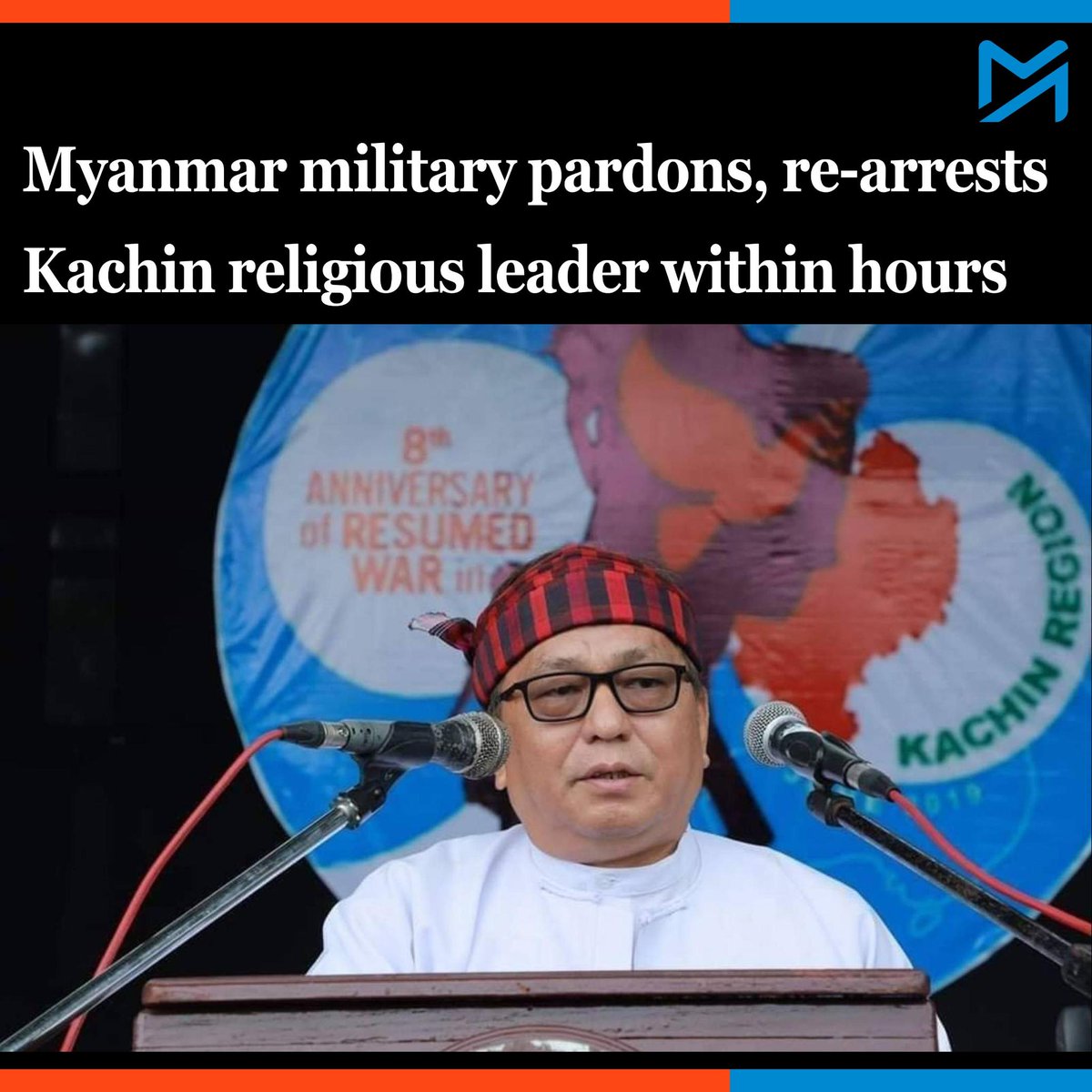 Dr Hkalam Samson is released from prison in a mass amnesty before being taken from his home again by junta soldiers for interrogation later that night Read More : myanmar-now.org/en/news/myanma… #Myanmar #Kachin