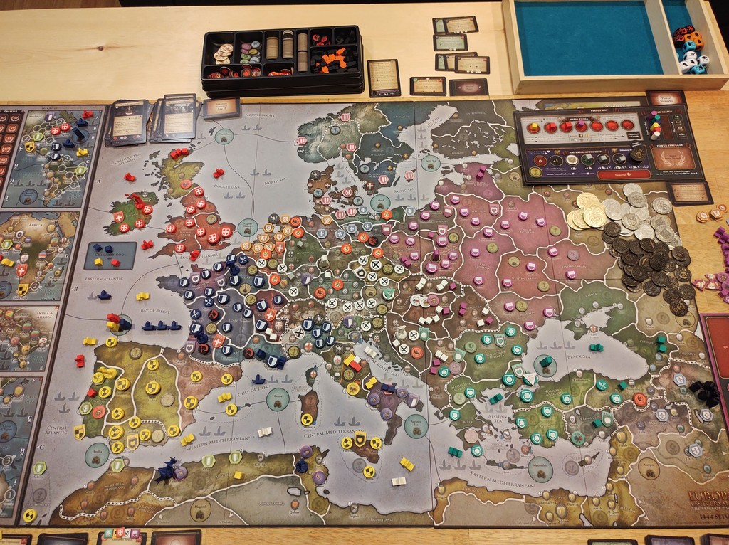 If you love BIG GAMES we whole heartedly recommend Europa Universalis: Price of Power.
Be Warned, you will need 2-3 game nights to play one game.

gameslore.com/acatalog/PR-Eu…

#eu4 #europauniversalis #boardgame #boardgames #tabletop #stratergy #wargame