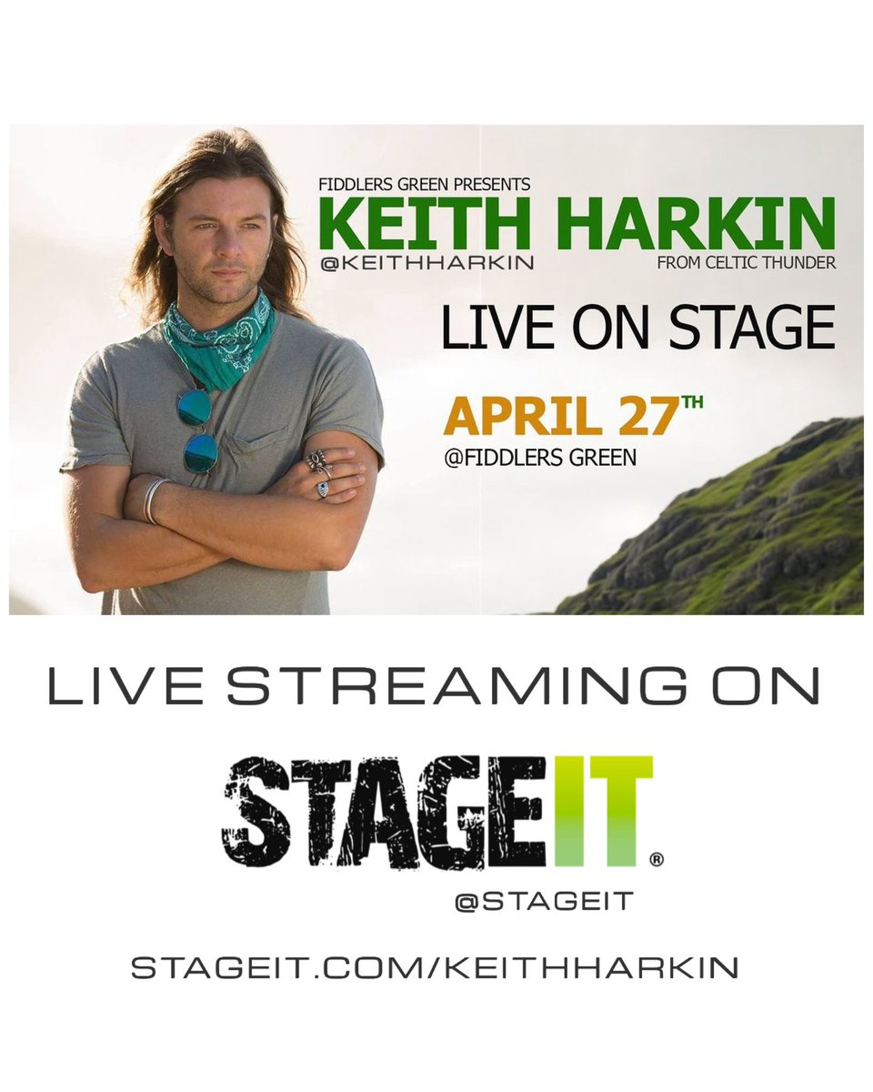 ☘️JUST ANNOUNCED🇪🇸 
@keithharkin LIVE at Fiddler's Green
La Cala de Mijas, Málaga, Spain
STREAMING ON @Stageit 
April 27th at 1P PT* 
TICKETS TO WATCH ONLINE: stageit.com/keith_harkin/l…
*showtime subject to change 
#KeithHarkin #LiveFromSpain #Stageit #LiveMusic #Irish
