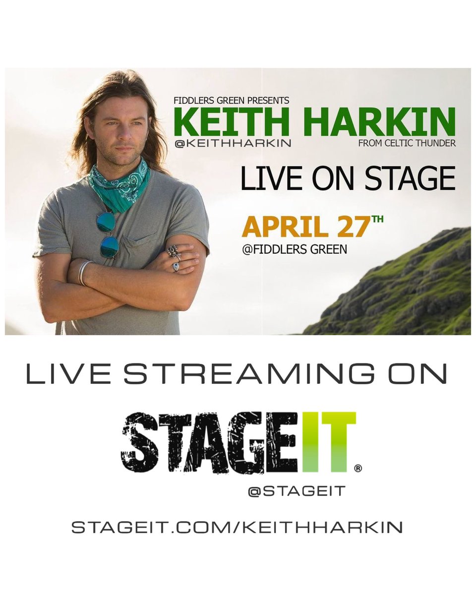 KeithHarkinTeam's tweet photo. ☘️JUST ANNOUNCED🇪🇸 
@keithharkin LIVE at Fiddler's Green
La Cala de Mijas, Málaga, Spain
STREAMING ON @Stageit 
April 27th at 1P PT* 
TICKETS TO WATCH ONLINE: https://t.co/3RjexsdfrI
*showtime subject to change 
#KeithHarkin #LiveFromSpain #Stageit #LiveMusic #Irish https://t.co/4ffRhn6H5z