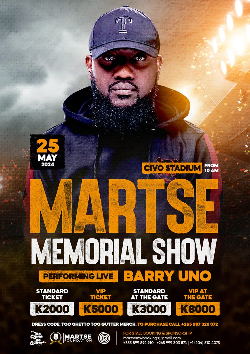 Added to the list of performers to headline Martse Memorial Show :- Barry Uno🎤 Net proceeds will go towards the Martse Foundation desk initiative 🙏🏾 #Tooghettotoogutter #MartseFoundation