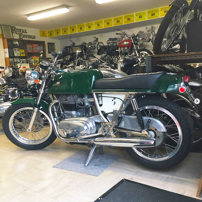 Rickman Interceptor in British Racing Green. 💚🏁🏍️#royalenfield #classic #caferacer #motorcycle #750s #twins #rickman #interceptor #classicmotorcycle #metisse #green #1970s #britishracinggreen #motorcycleframe #motorbike #speed #racing #british
