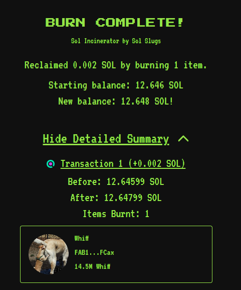 yelotree's tweet photo. just burned all the $whiff i market bought

fk it https://t.co/QqsS2g1DkX
