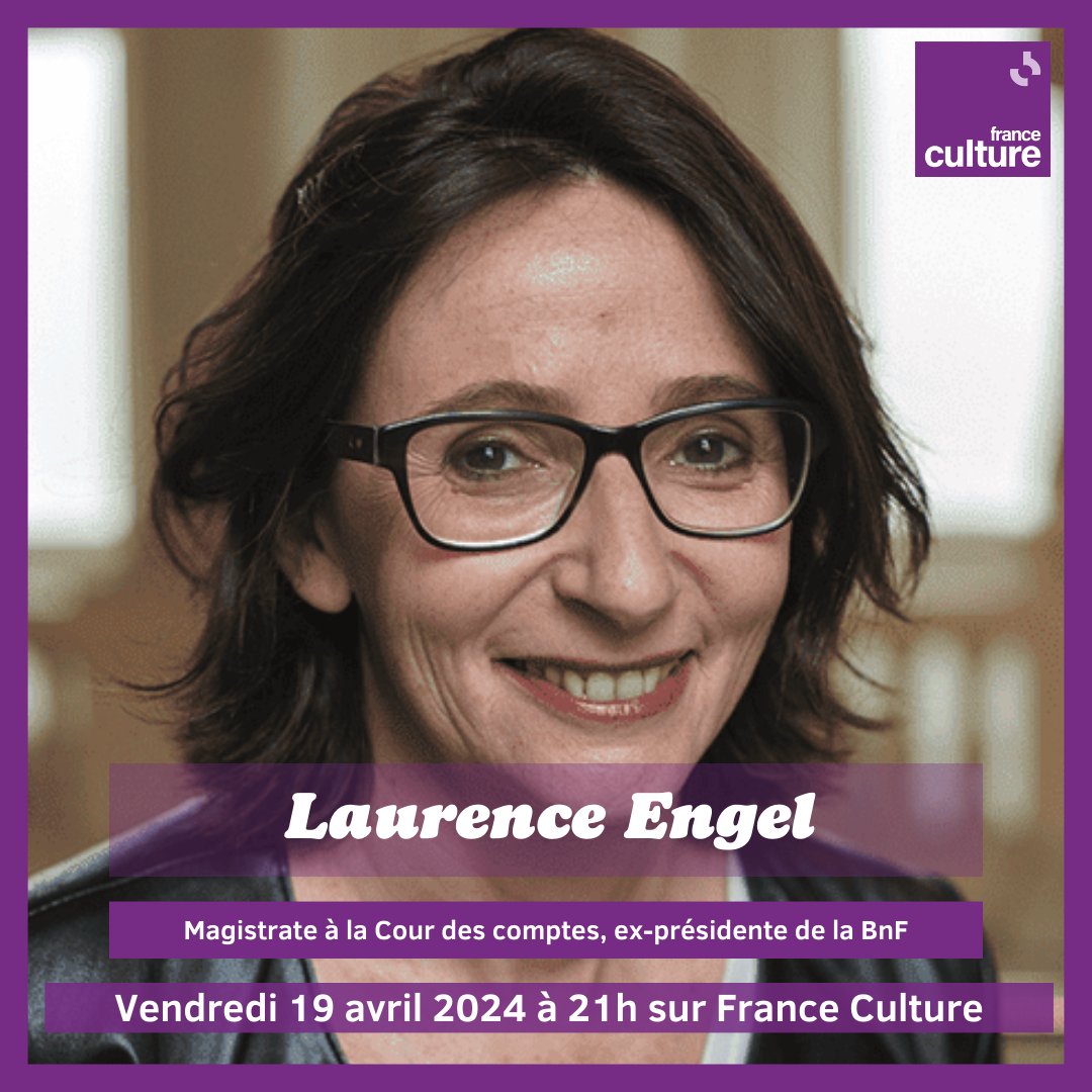 🗣️Ce soir, @fsaltiel reçoit Laurence Engel, ex-présidente de @laBnF. Quelle place pour le numérique et l'innovation au sein de l'institution ? 🎙️Avec la chroniques de @Ju_devaux ! 🕘 À 21h sur @franceculture !