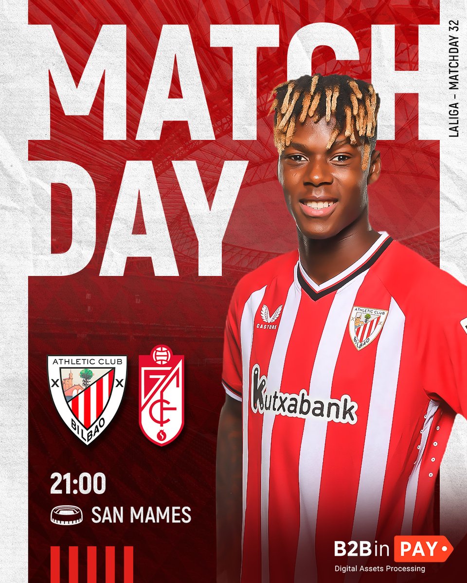 📢 Important match at The Cathedral! Everyone to San Mames! 🆚 @GranadaCF 🕘 21:00 CEST 🎟️ labur.eus/ATH-GRA-MD32-T… 📺 labur.eus/ATH-GRA-TV #AthleticGranada #AthleticClub 🦁