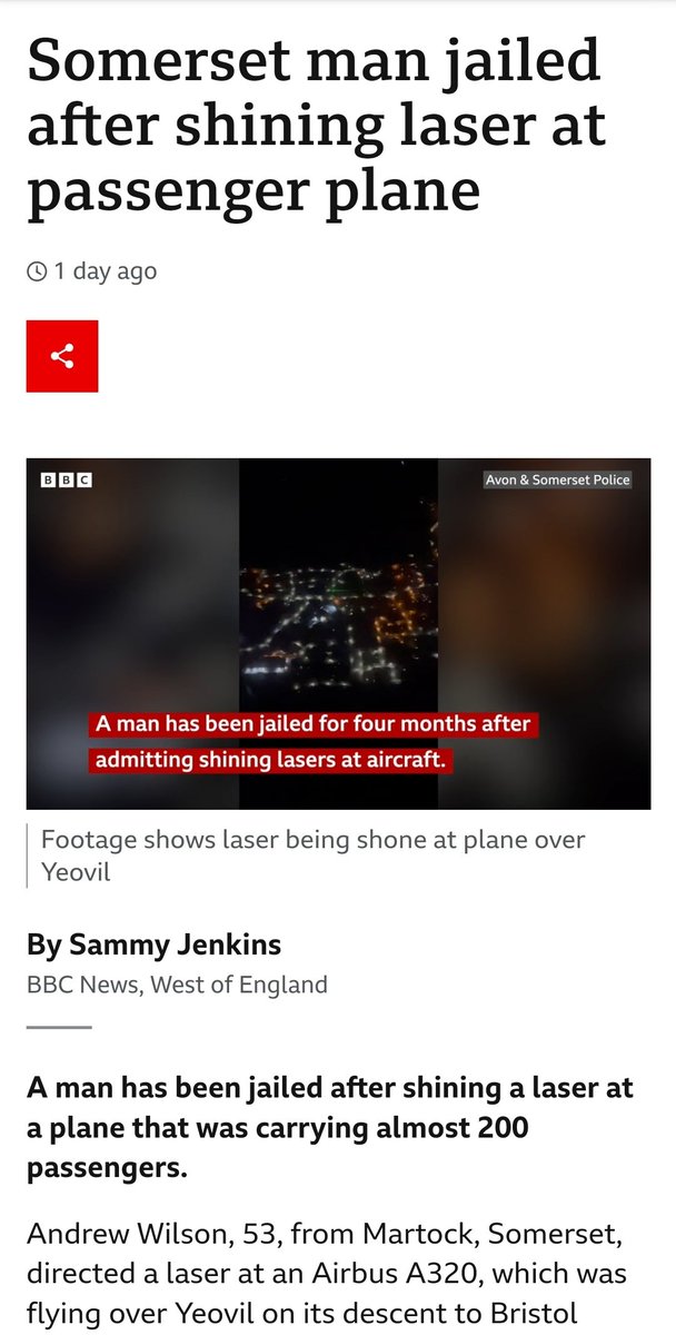 The Prophet From Pleiades✨️ (@pleiadesprophet) on Twitter photo All of us who follow the Chemtrail Cult's dangerous threats to "shoot down planes" for "spraying" those mythical "#chemtrails," including <a href="/QWalesUK/">Q-SeventyOne</a> poll to encourage it, this is what you get. Andrew Wilson, UK, jailed for 4 months for shining a laser at an aircraft. All of us who follow the Chemtrail Cult's dangerous threats to "shoot down planes" for "spraying" those mythical "#chemtrails," including <a href="/QWalesUK/">Q-SeventyOne</a> poll to encourage it, this is what you get. Andrew Wilson, UK, jailed for 4 months for shining a laser at an aircraft.