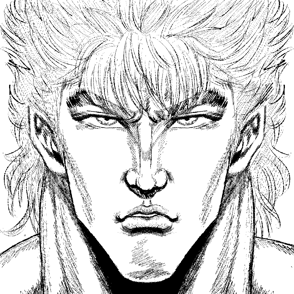harakiriartist's tweet photo. Kenshiro doodle with new brush https://t.co/kFrZalu608