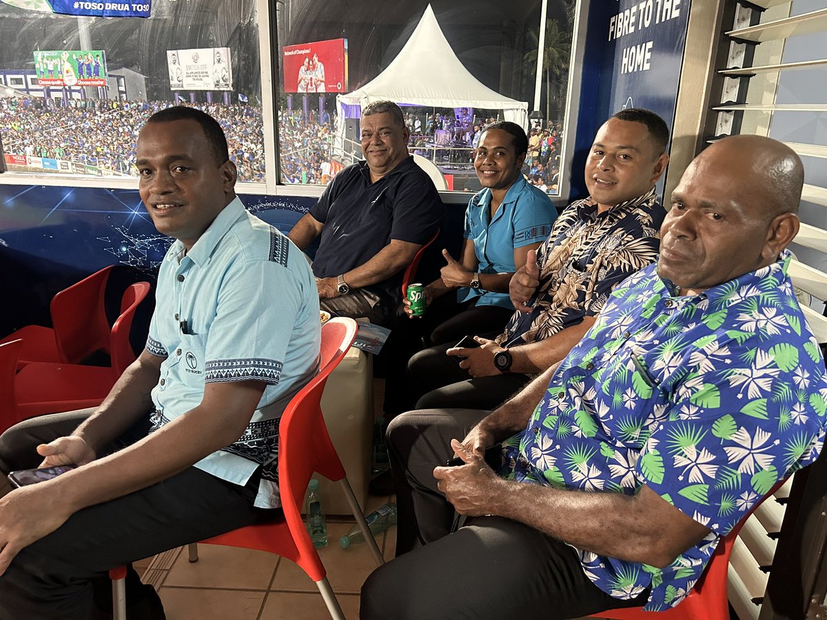 TelecomFJ's tweet photo. Electric atmosphere brewing here at the #TelecomCorporateBox as the Fijian Drua take the field tonight! Stadium lights are ready, and the crowd is pumped!
#TelecomFiji #CorporateBox #FijianDrua #SuperRugby #Networking #TelecomExperience https://t.co/Yi1kpZVfLK