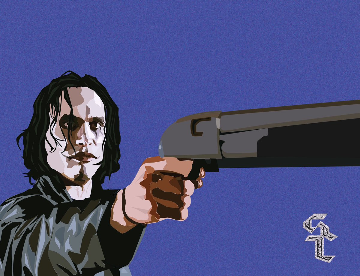 It can’t rain all the time. 
#brandonlee #thecrow #vector #vectorart #madewithadobe #adobeillustrator #ericdraven #pentool