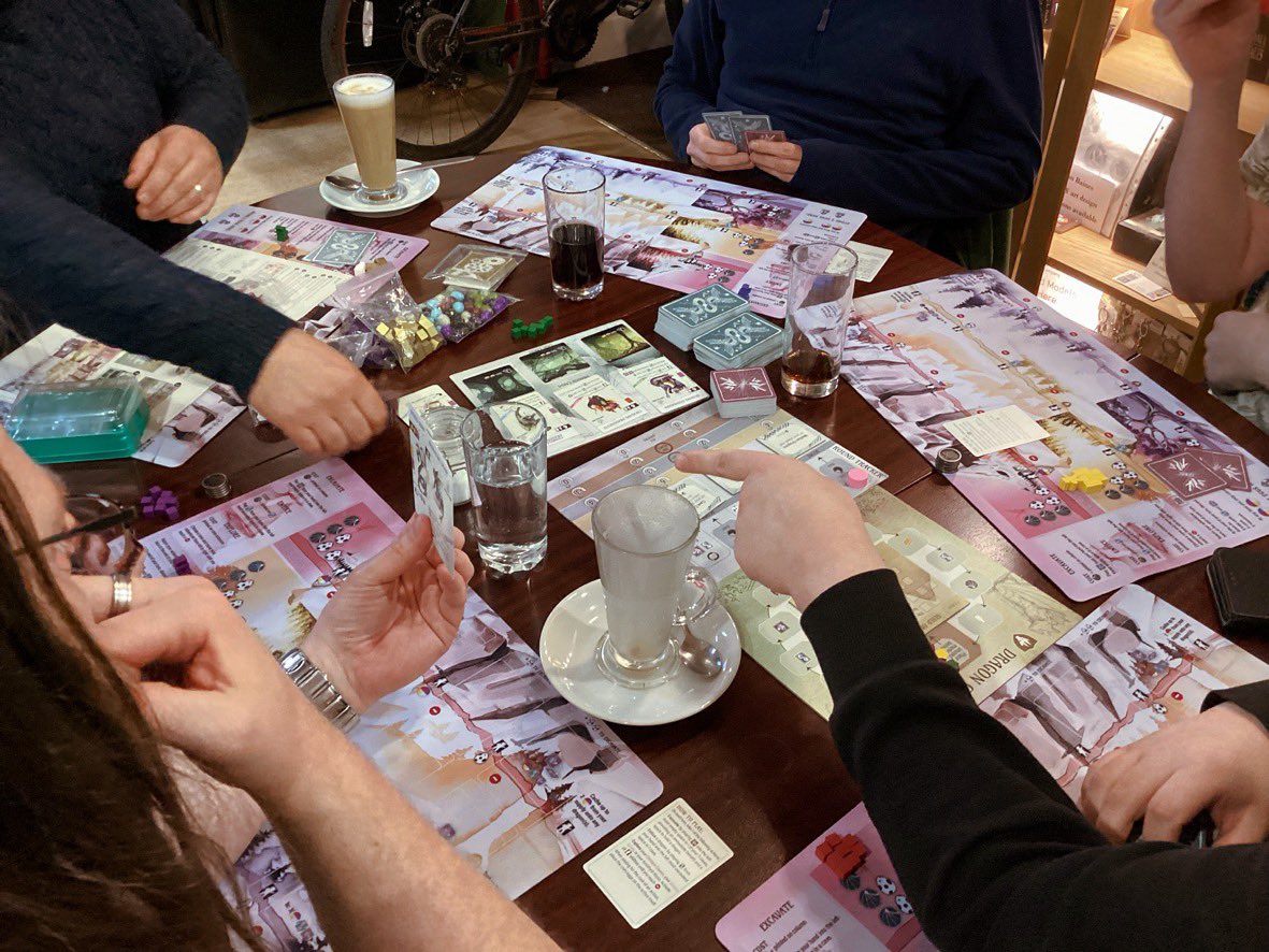 Fun and some of the boardgames played at the Community evening last night. New guests welcome every Thursday from 6.30pm.

letsxcapecafe.co.uk

#BoardgameCafe #TabletopGames #GameNight #Boardgaming #TabletopCafe #BoardgameLovers #CafeGames #PlayAndSip #BoardgameCommunity