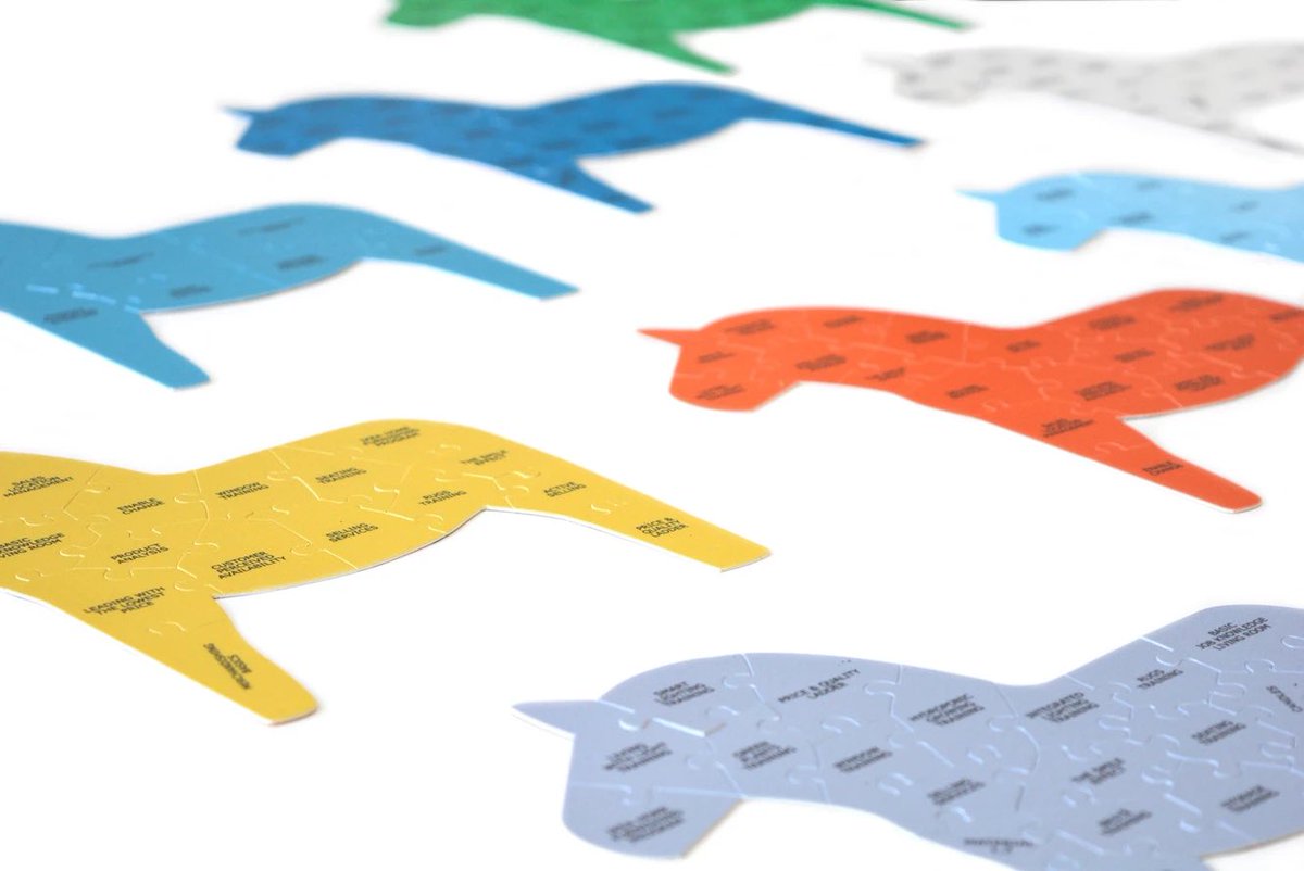 deworkstudio's tweet photo. IKEA internal training &amp; development program, Stolle Dala Horse 30 puzzle pieces.

See more about this puzzle👇
https://t.co/jD9P2NwijH

#IKEA #training #development #puzzle #HR #horse #klotplatan #stolle #dala https://t.co/6S6KxauXMD