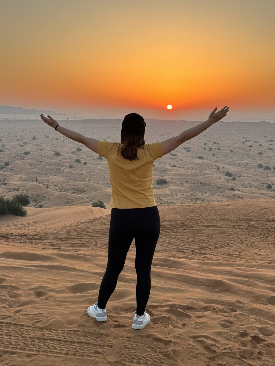 This is me embracing the sun in the desert like how I welcome airdrops. (With 3hrs of sleep 🤣) come shill your coins and take my money