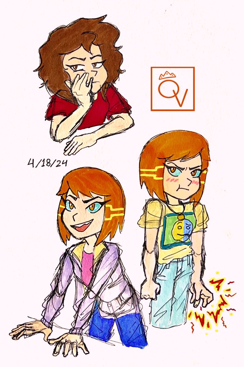 Rip to me I guess because no matter how many times I scanned this the colors refused to come out right, even when I tried fixing them digitally 😭 Anyway, have some Lisa drawings #originalcharacter #ocart #oc