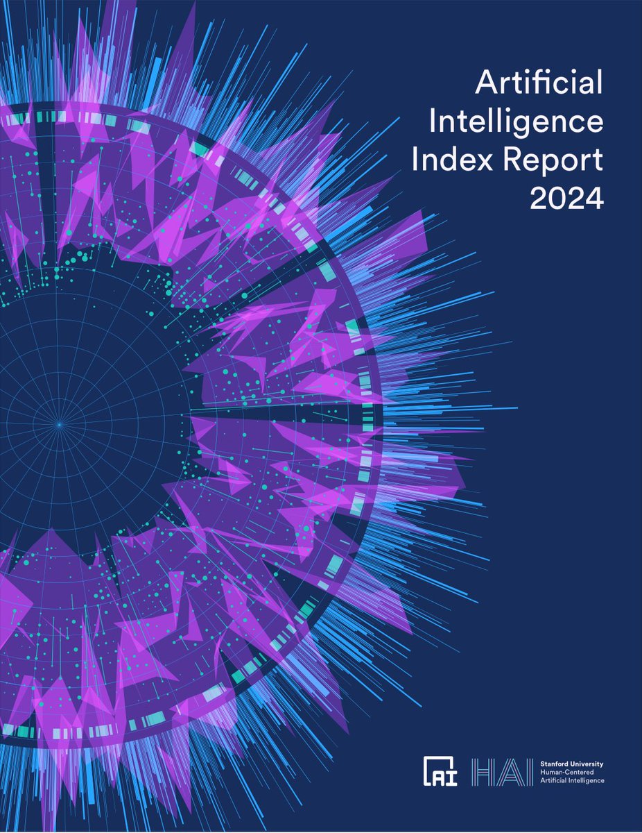 Stanford Üniversitesinin her yıl hazırladığı yapay zeka raporunun 2024 versiyonu yayınlandı. Rapora şu linkten ulaşabilirsiniz: aiindex.stanford.edu/wp-content/upl… Dikkatimi çeken noktaları bu tweet altında toplayacağım.