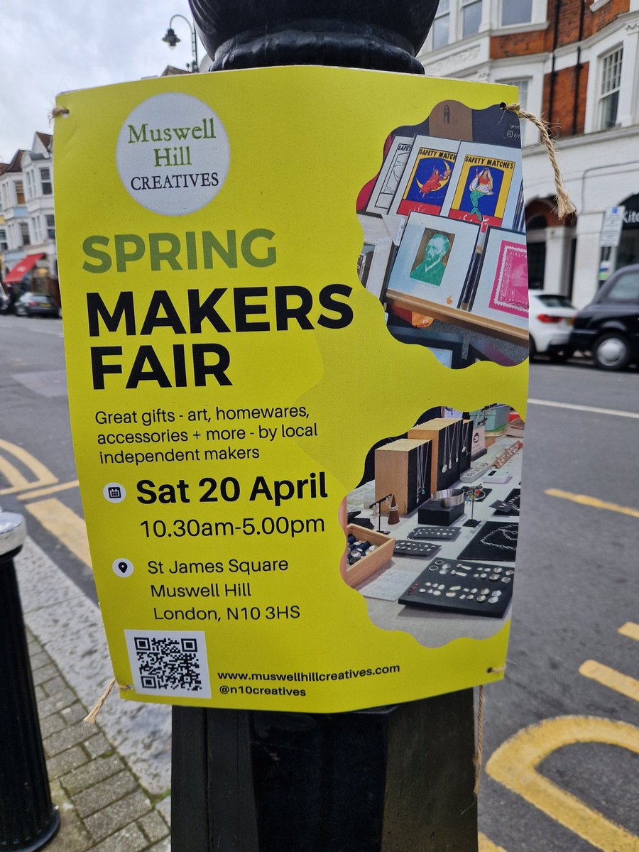 Spring Makers Fair is back this Saturday (20th) on St James Square 10:30-5pm #muswellhill